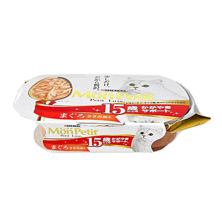 モンプチ プチリュクスカップ 15歳以上用 かがやきサポート まぐろ ささみ添え