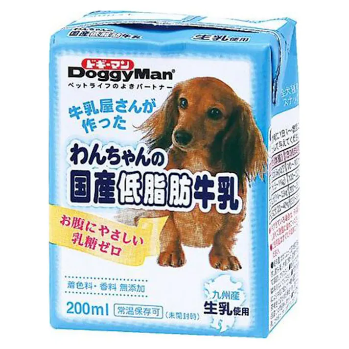 ドギーマン わんちゃんの国産低脂肪牛乳 200ml