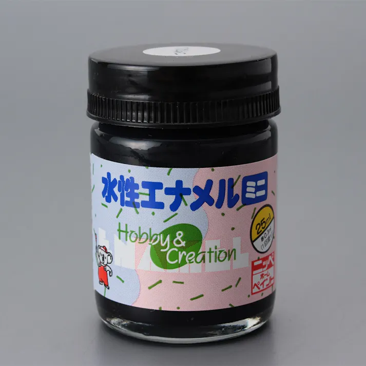 水性エナメル ミニ つやなしブラック 25ml