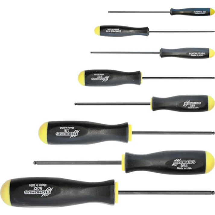 【CAINZ-DASH】ボンダス・ジャパン ボールポイント・ドライバー インチ セット8本組(0.050-5/32) No.10632 BSX8S【別送品】