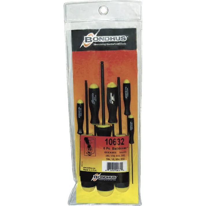 【CAINZ-DASH】ボンダス・ジャパン ボールポイント・ドライバー インチ セット8本組(0.050-5/32) No.10632 BSX8S【別送品】