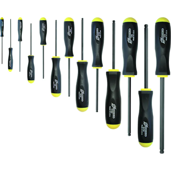 【CAINZ-DASH】ボンダス・ジャパン ボールポイント・ドライバー インチ セット13本組(0.050-3/8) No.10637 BSX13【別送品】