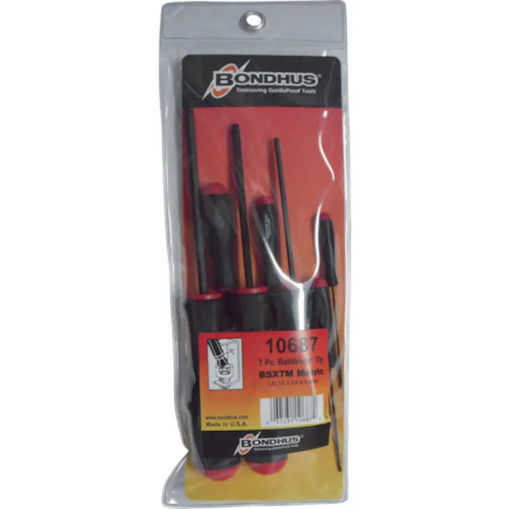 【CAINZ-DASH】ボンダス・ジャパン ボールポイント・ドライバー セット7本組(1.27-5mm) No.10687 BSX7M【別送品】