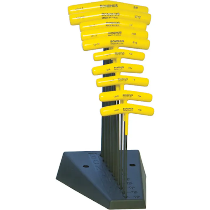 【CAINZ-DASH】ボンダス・ジャパン ボールポイント六角T-ハンドル インチ セット10本組(3/32-3/8+スタンド) No.13190 BTX10/S【別送品】