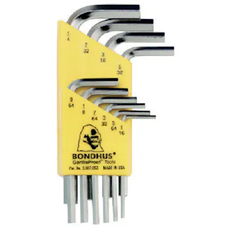 【CAINZ-DASH】ボンダス・ジャパン 六角L-レンチ ショート メッキ インチ セット10本組(1/16-1/4) No.16238 HLX10SB【別送品】