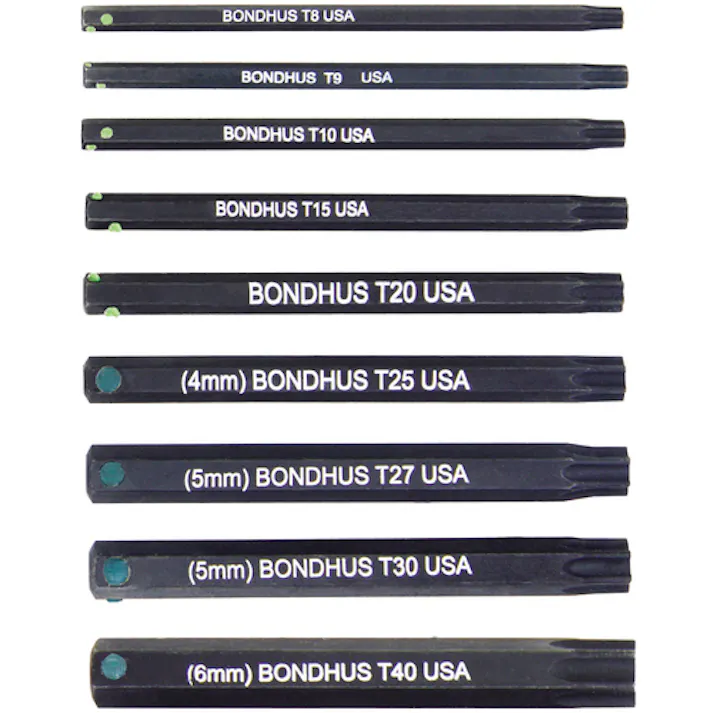 【CAINZ-DASH】ボンダス・ジャパン 【交換用】トルクスビット(全長50mm) セット9本組(T8-T40) 22491 PHTX9-2C【別送品】
