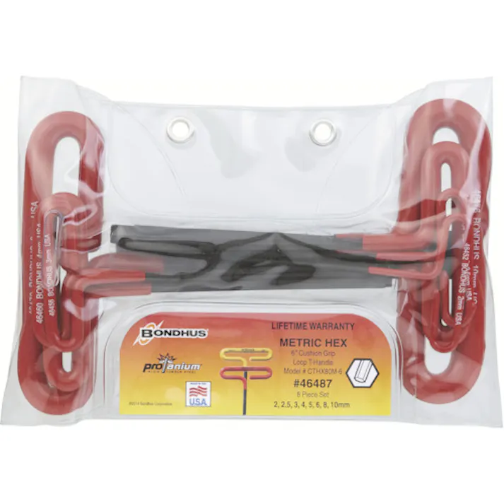 【CAINZ-DASH】ボンダス・ジャパン ループ・T-ハンドル スタンダードセット(クッション・グリップ付) セット8本組(2-10mm) No.46487 CTHX80M-6【別送品】