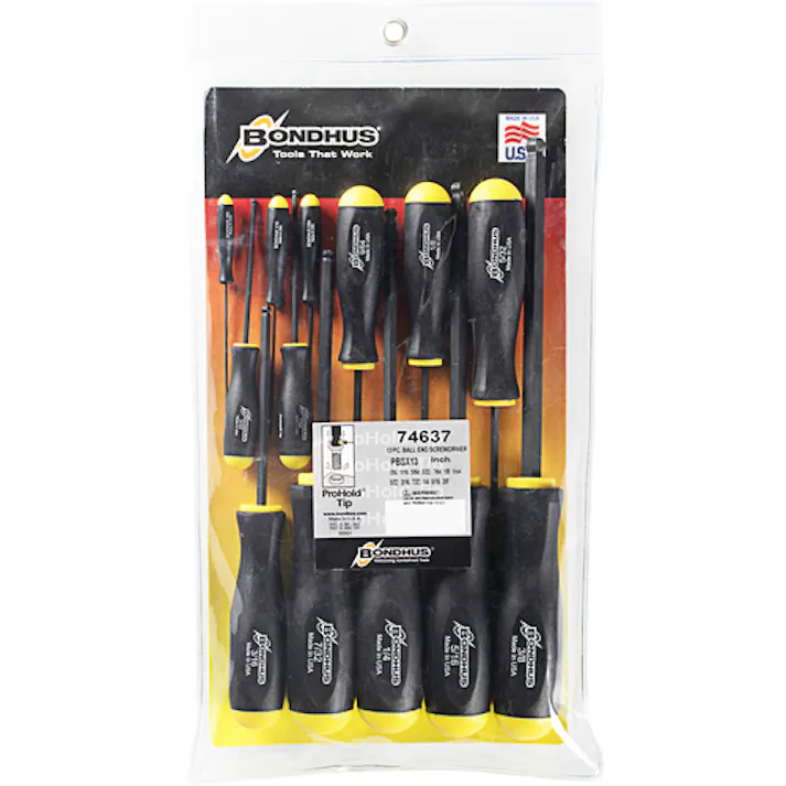 【CAINZ-DASH】ボンダス・ジャパン プロホールド(ネジつかみ機能付ドライバー) インチ セット13本組(0.050-3/8) No.74637 PBSX13【別送品】