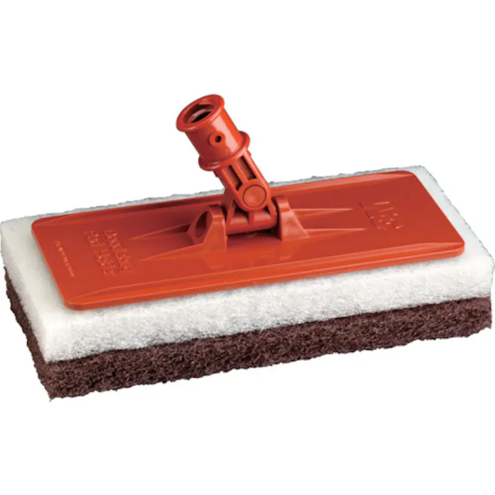 【CAINZ-DASH】スリーエム ジャパンコマーシャルケア販売部 パッドホルダー NO.6472 95X227mm 茶・白パッド各1枚付属 6472【別送品】