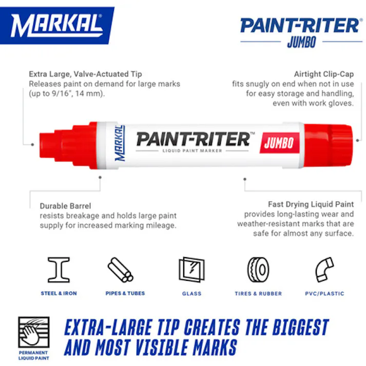 【CAINZ-DASH】LA-CO社 Markal 工業用マーカー「PROMAX」 青 90905【別送品】