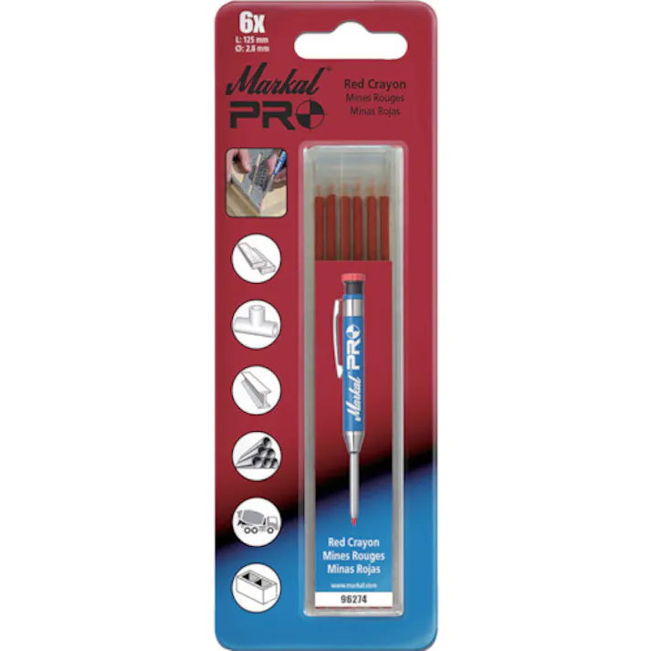 【CAINZ-DASH】LA-CO社 マルカルプロ 替え芯 レッド 96274【別送品】