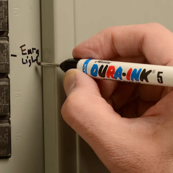 【CAINZ-DASH】LA-CO社 工業用マーカー(極細) DURAINK5 黒 96520【別送品】