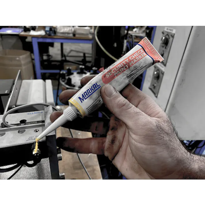 【CAINZ-DASH】LA-CO社 チューブマーカー SECURITY CHECK 青 96671【別送品】