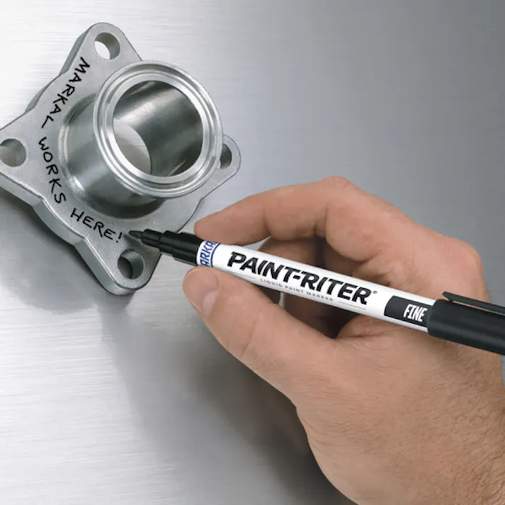 【CAINZ-DASH】LA-CO社 Markal 工業用マーカー「Fine & Micro」 黄 96872【別送品】