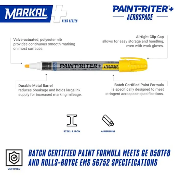 【CAINZ-DASH】LA-CO社 工業用マーカー AEROSPACE 黒 96895【別送品】