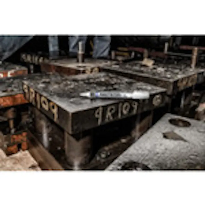 【CAINZ-DASH】LA-CO社 Markal 工業用マーカー 「PAINT-RITER+OILY Surface HP」 青 96965【別送品】