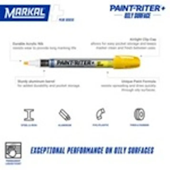 【CAINZ-DASH】LA-CO社 Markal 工業用マーカー 「PAINT-RITER+OILY Surface HP」 青 96965【別送品】