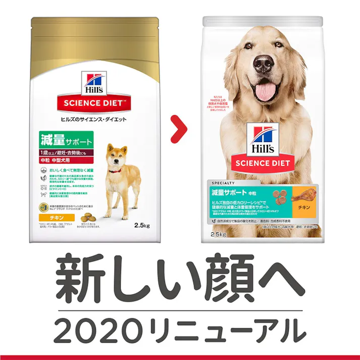 サイエンス・ダイエット 減量サポート 中型犬用 中粒 2.5kg