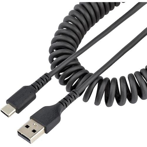 STARTECH.COM社 USBケーブル/A-C/1m/USB 2.0/コイル状/高耐久アラミド/BK R2ACC-1M-USB-CABLE 変換アダプタ(ケーブル) STARTECH.COM社 USBケーブル/A-C/1m/USB 2.0/コイル状/高耐久アラミド/BK R2ACC-1M-USB-CABLE 変換アダプタ(ケーブル)