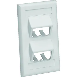 【CAINZ-DASH】パンドウイットコーポレーション スイッチボックス用傾斜型フェースプレート 4ポート用 オフホワイト CFPSL4IWY【別送品】