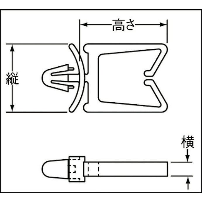 【CAINZ-DASH】パンドウイットコーポレーション 押し込み型固定具　ワイヤーサドル　（１００個入） VWS3750-C【別送品】