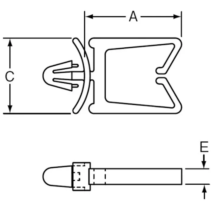 【CAINZ-DASH】パンドウイットコーポレーション 押し込み型固定具 ワイヤーサドル (100個入) VWS3750-C【別送品】