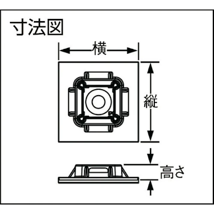 【CAINZ-DASH】パンドウイットコーポレーション VHB粘着テープ付きマウントベース (100個入) SGABM25-AV-C300【別送品】
