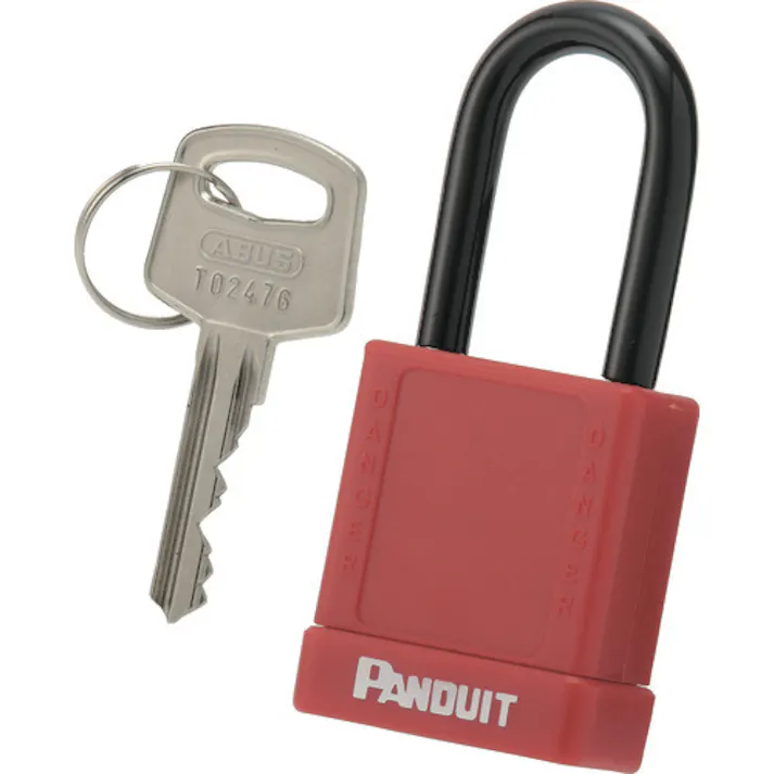 【CAINZ-DASH】パンドウイットコーポレーション ロックアウト用非電導性パドロック 赤 PSL-8【別送品】