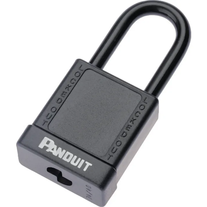 【CAINZ-DASH】パンドウイットコーポレーション ロックアウト用非電導性パドロック 黒 (1個=1箱) PSL-8BL【別送品】