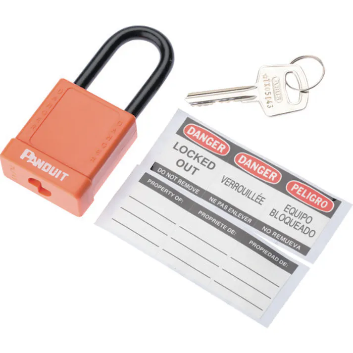 【CAINZ-DASH】パンドウイットコーポレーション ロックアウト用非電導性パドロック オレンジ (1個=1箱) PSL-8OR【別送品】