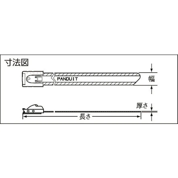 【CAINZ-DASH】パンドウイットコーポレーション MLTタイプ ナイロン11コーティング ステンレススチールバンド SUS316 幅7.9mm 長さ521mm 50本入り MLTC6H-LP316 MLTC6H-LP316【別送品】