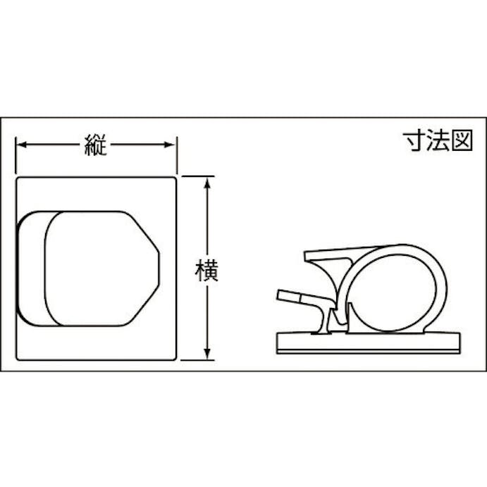 【CAINZ-DASH】パンドウイットコーポレーション コードクリップ　粘着テープ付き　ナチュラル　（５０個入） LWC50-A-L【別送品】