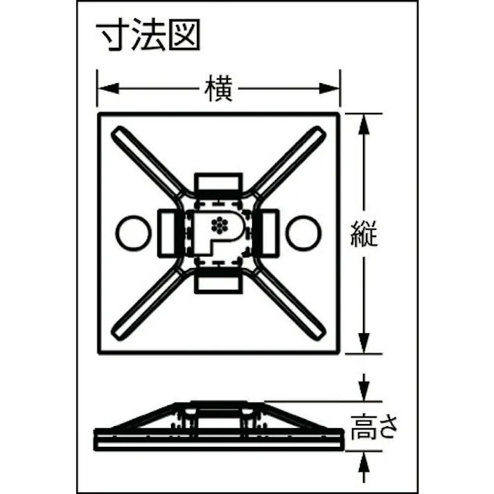 【CAINZ-DASH】パンドウイットコーポレーション マウントベース M3ねじ止め 難燃性白 (500個入) ABM100-S6-D69【別送品】
