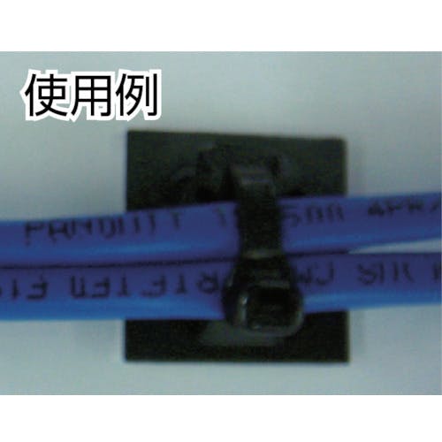パンドウイット マウントベース アクリル系粘着テープ付き 耐候性黒 500個入り ABM112-AT-D0 - 1