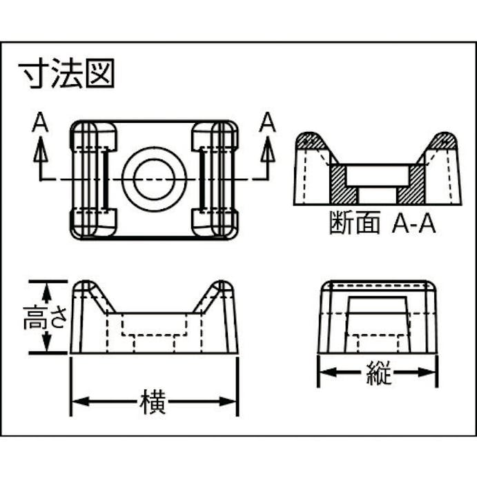 【CAINZ-DASH】パンドウイットコーポレーション タイマウント　テフゼル　ナチュラル　（１００個入） TM2S8-C79【別送品】