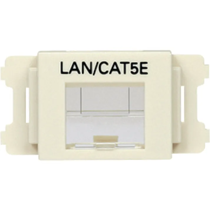 【CAINZ-DASH】パンドウイットコーポレーション JISプレート用シャッター付きアダプタ オフホワイト LAN・CAT5E (10個入) CMASSP5IW-X【別送品】