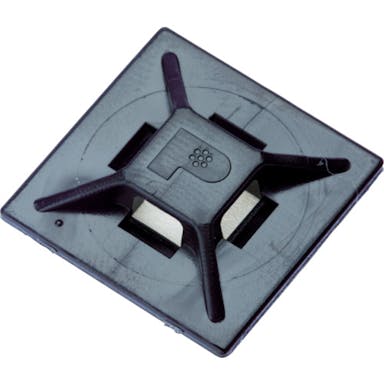 【CAINZ-DASH】パンドウイットコーポレーション マウントベース　ゴム系粘着テープ付き　黒　（１００個入） ABMM-A-C20【別送品】