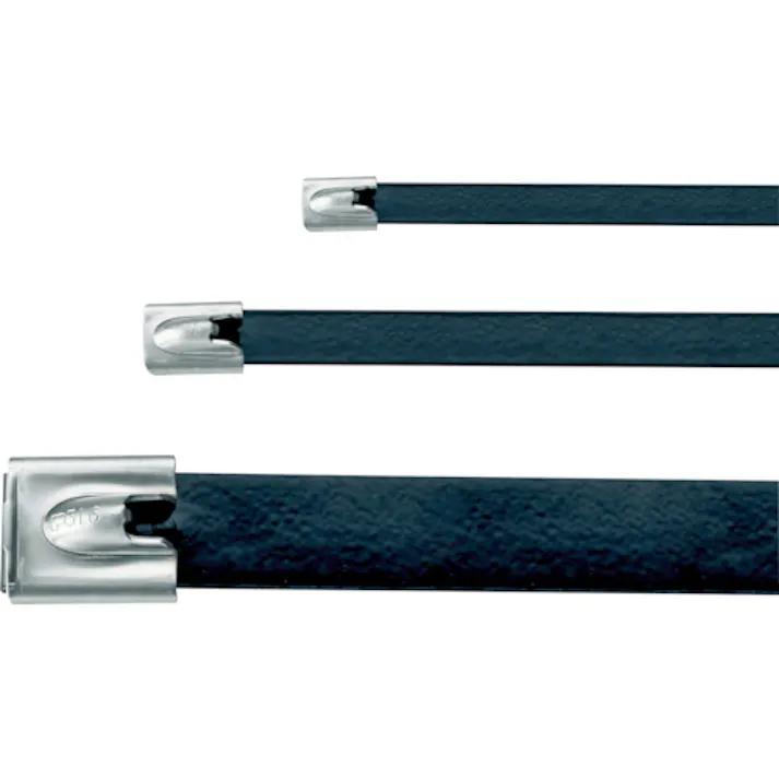 【CAINZ-DASH】パンドウイットコーポレーション MLTタイプ フルコーティングステンレススチールバンド SUS316 黒 幅16.1mm 長さ594mm 50本入り MLTFC6SH-LP316 MLTFC6SH-LP316【別送品】