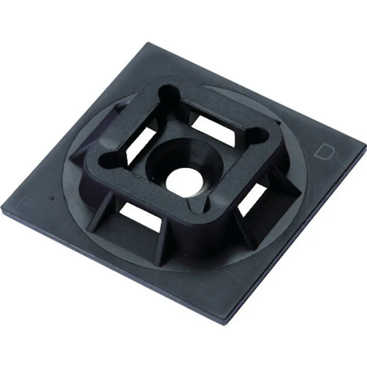 【CAINZ-DASH】パンドウイットコーポレーション マウントベース アクリル系粘着テープ付き 耐候性黒 1000個入 ABM1M-AT-M0【別送品】