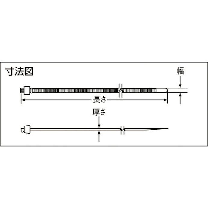 【CAINZ-DASH】パンドウイットコーポレーション スタストラップ　ナイロン結束バンド　ナチュラル　（１００本入） SST2S-C【別送品】