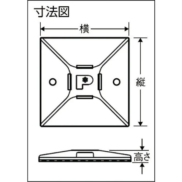 【CAINZ-DASH】パンドウイットコーポレーション マウントベース アクリル系粘着テープ付き 白 (500個入) ABM100-AT-D【別送品】