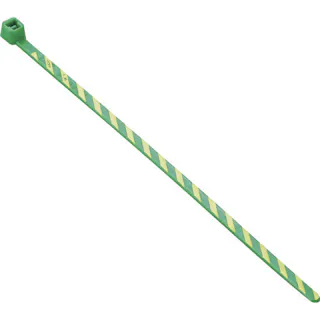 【CAINZ-DASH】パンドウイットコーポレーション ストライプナイロン結束バンド 緑/黄 (50本入) PLT1M-L5-4【別送品】