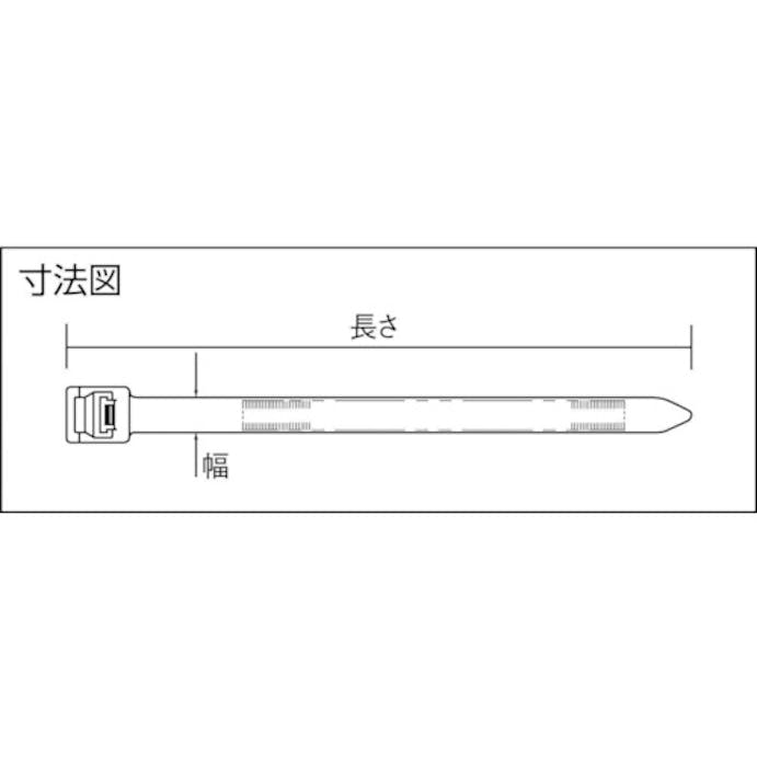 【CAINZ-DASH】パンドウイットコーポレーション リリースタイ　取り外し可能ナイロン結束バンド　ナチュラル１００本 PRT6EH-C【別送品】