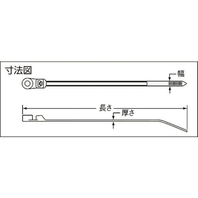 【CAINZ-DASH】パンドウイットコーポレーション ネジ止めタイプナイロン結束バンド　耐候性黒　（１００本入） PLC1.5I-S8-C0【別送品】