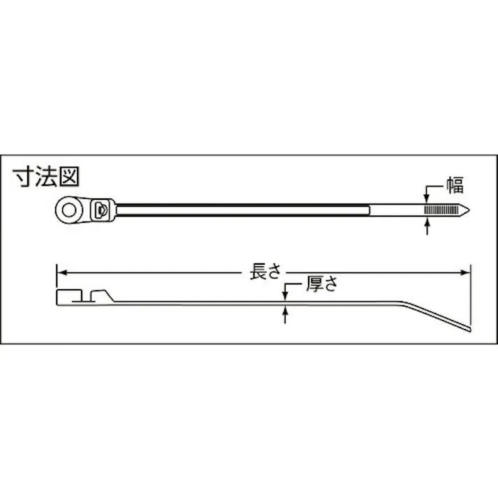 【CAINZ-DASH】パンドウイットコーポレーション ネジ止めタイプナイロン結束バンド 耐候性黒 (100本入) PLC2S-S6-C0【別送品】