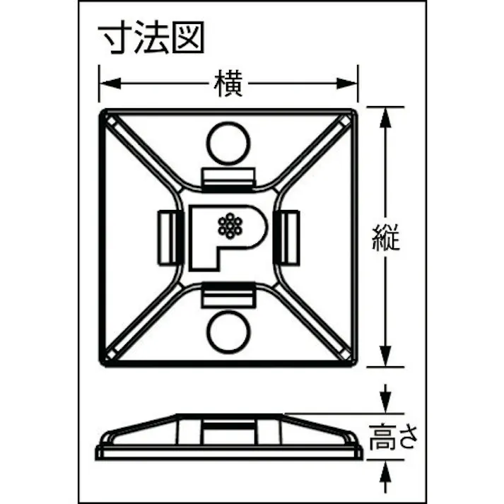 【CAINZ-DASH】パンドウイットコーポレーション マウントベース M3ねじ止め 白 (500個入) ABM2S-S6-D【別送品】