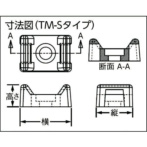 CAINZ-DASH】パンドウイットコーポレーション タイマウント 耐候性黒