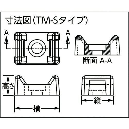 CAINZ-DASH】パンドウイットコーポレーション タイマウント 耐熱性黒