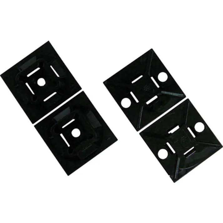 【CAINZ-DASH】パンドウイットコーポレーション マウントベース アクリル系粘着テープ付き 耐候性黒(100個入) ABMM-AT-C0【別送品】