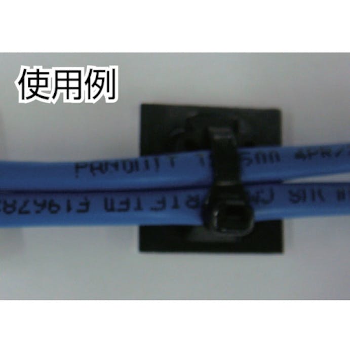 【CAINZ-DASH】パンドウイットコーポレーション マウントベース　アクリル系粘着テープ付き　耐候性黒（１００個入） ABMM-AT-C0【別送品】